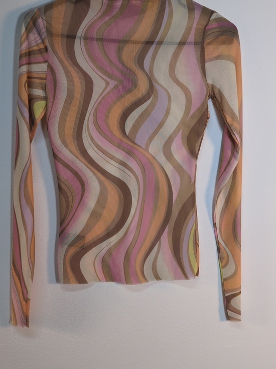 NEW AFRM Sunny Summer Marble Long Sleeve Shirt, Size S - Picture 9 of 9